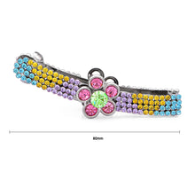 Load image into Gallery viewer, Dazzling Flower Hair Clip with Multi-colour Austrian Element Crystals