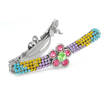 Load image into Gallery viewer, Dazzling Flower Hair Clip with Multi-colour Austrian Element Crystals