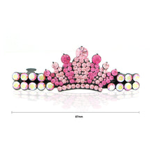 Load image into Gallery viewer, Glistering Crown Barrette with Pink Austrian Element Crystal