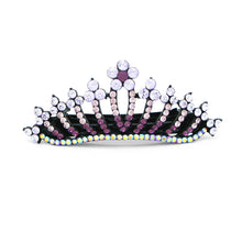 Load image into Gallery viewer, Glistering Crown Barrette with Purple Austrian Element Crystal