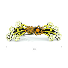 Load image into Gallery viewer, Glistering Flower Cluster Barrette with Orange and Yellow Austrian Element Crystals
