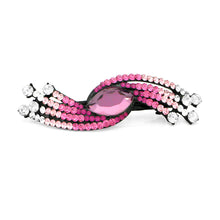Load image into Gallery viewer, Glistering Barrette with Pink and Silver Austrian Element Crystals