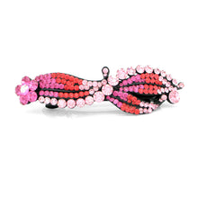 Load image into Gallery viewer, Charming Flower Barrette with Pink Austrian Element Crystal
