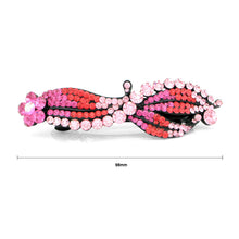 Load image into Gallery viewer, Charming Flower Barrette with Pink Austrian Element Crystal