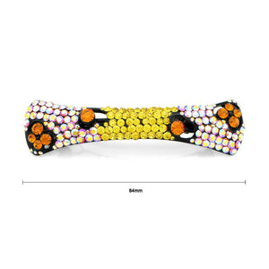 Charming Barrette with Orange and Yellow Austrian Element Crystals