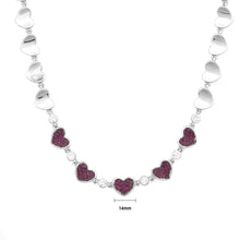 Load image into Gallery viewer, Cutie Heart Necklace with Purple Austrian Element Crystals