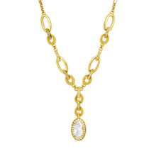 Load image into Gallery viewer, Gleaming Oval Necklace with Austrian Element Crystals