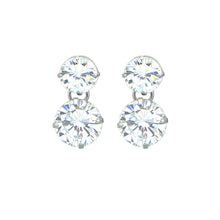 Load image into Gallery viewer, Gleaming Earrings with Silver Austrian Element Crystals