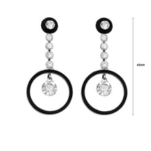 Load image into Gallery viewer, Dazzling Round Earrings with Silver Austrian Element Crystals