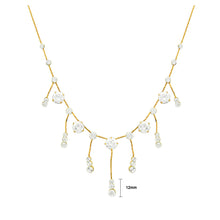 Load image into Gallery viewer, Gleaming Necklace with Silver Austrian Element Crystals
