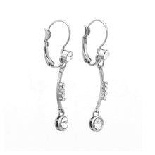 Load image into Gallery viewer, Glistening Earrings with Silver Austrian Element Crystals