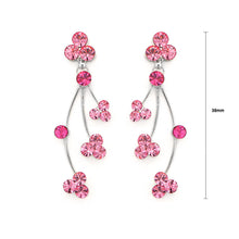 Load image into Gallery viewer, Elegant Rainbow Earrings with Pink Austrian Element Crystals