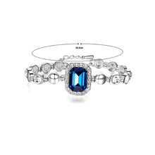 Load image into Gallery viewer, Gorgeous Bracelet with Blue Austrian Element Crystals