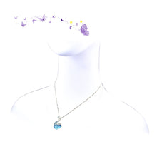 Load image into Gallery viewer, 925 Sterling Silver Swan Pendant with Blue Austrian Element Crystals and 46cm Necklace