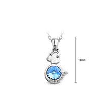 Load image into Gallery viewer, Chinese Zodiac Zodiac Pendant with Blue Austrian Element Crystal and Necklace