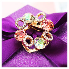 Load image into Gallery viewer, Colorful Austrian Element Crystals Brooch