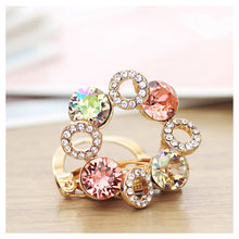 Load image into Gallery viewer, Colorful Austrian Element Crystals Brooch