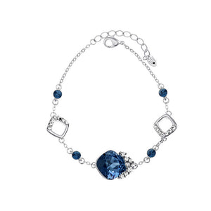 Elegant Fashion Jewelry Bracelet with Blue Crystal
