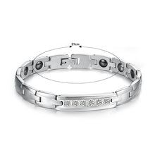 Load image into Gallery viewer, Fashion Stainless Steel Bracelet with Magnet and Cubic Zircon For Men