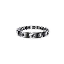 Load image into Gallery viewer, Fashion Black Stainless Steel Bracelet with Magnet and Germanium For Men