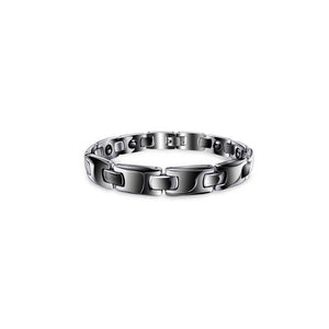 Fashion Black Stainless Steel Bracelet with Magnet and Germanium For Men