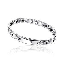 Load image into Gallery viewer, Fashion Stainless Steel Bracelet with Germanium and Magnet For Women - 17cm
