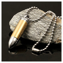 Load image into Gallery viewer, Fashion Golden Stainless Steel Bullet Pendant with Necklace For Men