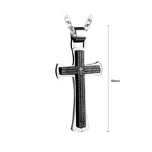 Load image into Gallery viewer, Retro Black Stainless Steel Cross Pendant with Necklace For Men