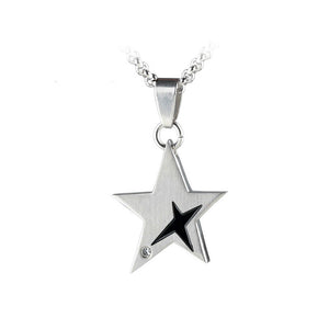 Fashion Stainless Steel Star Pendant with Necklace For Men