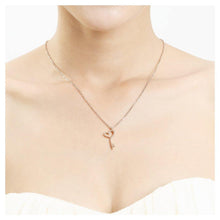 Load image into Gallery viewer, 18K Rose Gold Plated Stainless Steel Heart-shaped Key Pendant with Necklace - Glamorousky