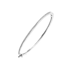 Load image into Gallery viewer, 925 Sterling Silver with White Cubic Zircon Bangle 
