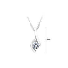 Load image into Gallery viewer, 925 Sterling Silver Pendant with White Cubic Zircon and Necklace 