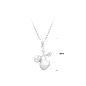 925 Sterling Silver Cherry Pendant with Necklace - Glamorousky