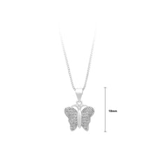 Load image into Gallery viewer, 925 Sterling Silver Butterfly Pendant with White Cubic Zircon and Necklace - Glamorousky