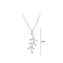 Load image into Gallery viewer, 925 Sterling Silver Leaf Pendant with Necklace