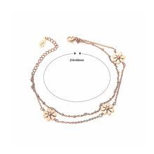 Load image into Gallery viewer, Fashion 18K Rose Gold Stainless Steel Daisy Anklet For Women