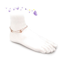 Load image into Gallery viewer, Fashion 18K Rose Gold Stainless Steel Daisy Anklet For Women