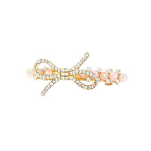 Load image into Gallery viewer, Sweet Pink Crystal Bow Hair Clips