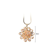 Load image into Gallery viewer, Elegant Flower Pendant with White Austrian Element Crystal and Necklaces