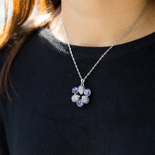 Load image into Gallery viewer, Elegant Pendant with Purple Austrian Element Crystal and Necklaces