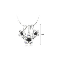 Load image into Gallery viewer, Fashion Flower Pendant with White and Black Austrian Element Crystal and Necklaces
