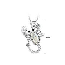 Load image into Gallery viewer, Lovely Lobster Pendant with White Austrian Element Crystal and Necklaces
