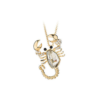 Lovely Lobster Pendant with White Austrian Element Crystal and Necklaces
