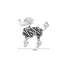 Load image into Gallery viewer, Fashion Zebra Dog with White Crystal Brooch