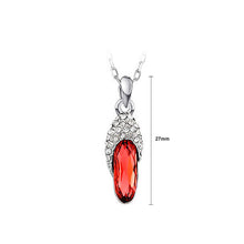 Load image into Gallery viewer, Fashion Slipper Pendant with Red Austrian Element Crystal and Necklace