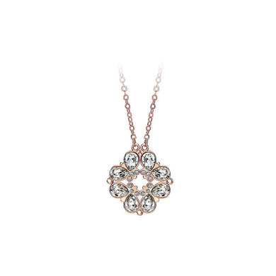 Elegant Pendant with White Austrian Element Crystal and Necklaces