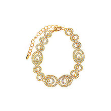 Load image into Gallery viewer, Sparkling Golden Bracelet with White Austrian Element Crystal