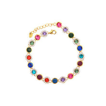 Load image into Gallery viewer, Colorful Austrian Element Flowers Bracelet