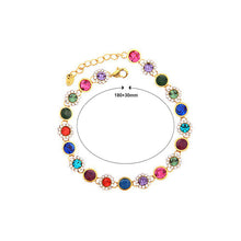 Load image into Gallery viewer, Colorful Austrian Element Flowers Bracelet