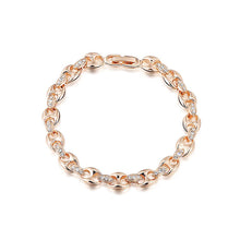 Load image into Gallery viewer, Fashion Rose Gold Plated Bracelet with White Austria Element Crystal
